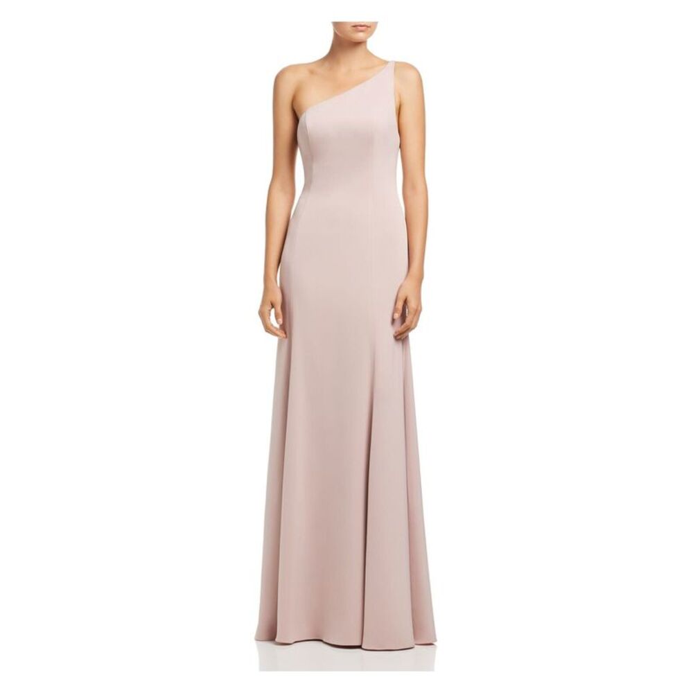WATTERS & WATTERS Womens Pink Spaghetti Strap Formal Fit + Flare Dress Plus 16W